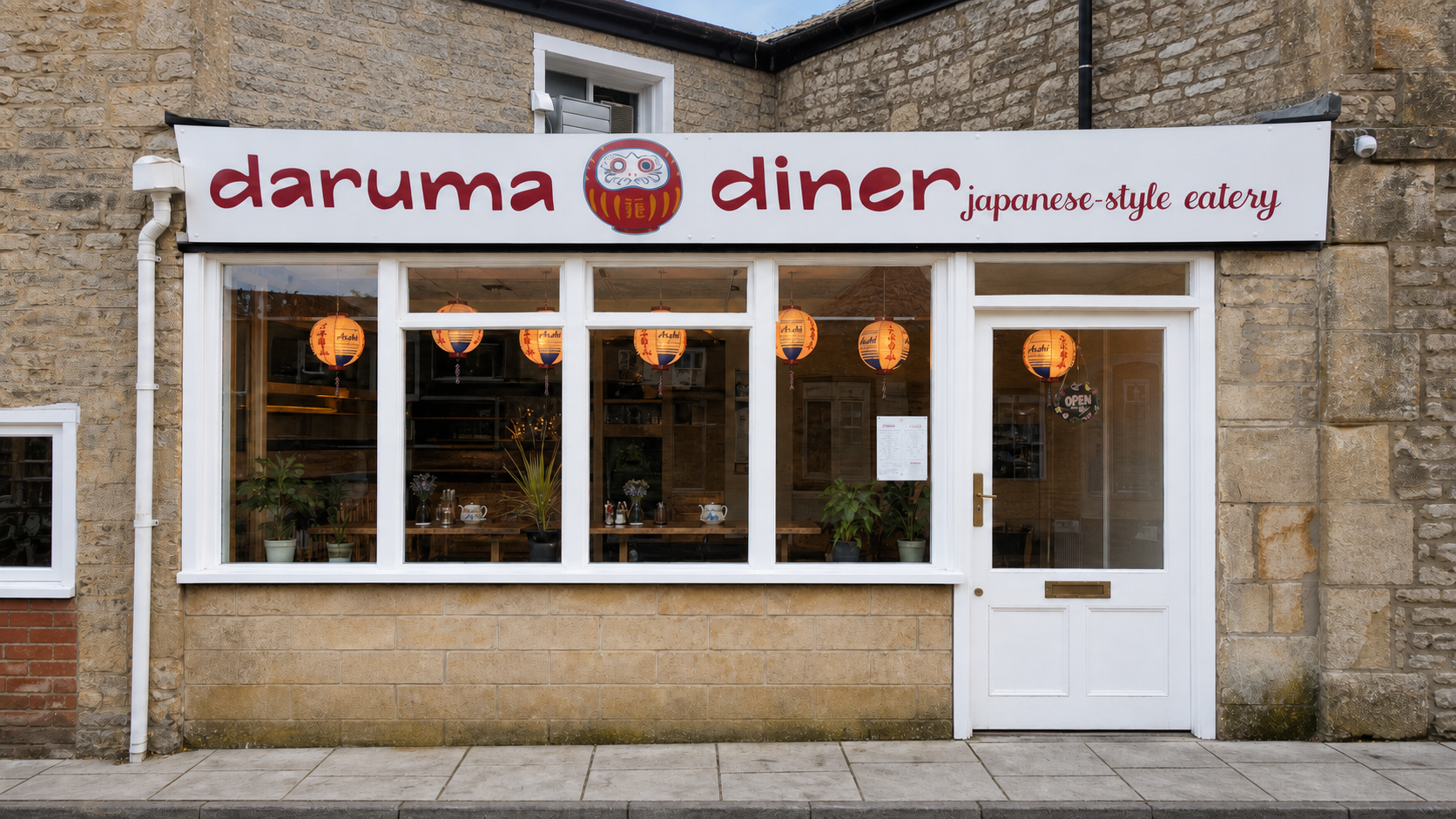 Daruma Diner storefront on High Street, Upper Weston